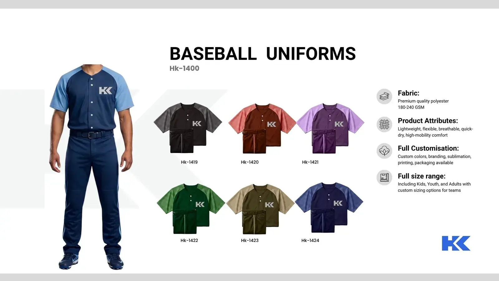 Baseball & softball uniforms, catalogue page 4