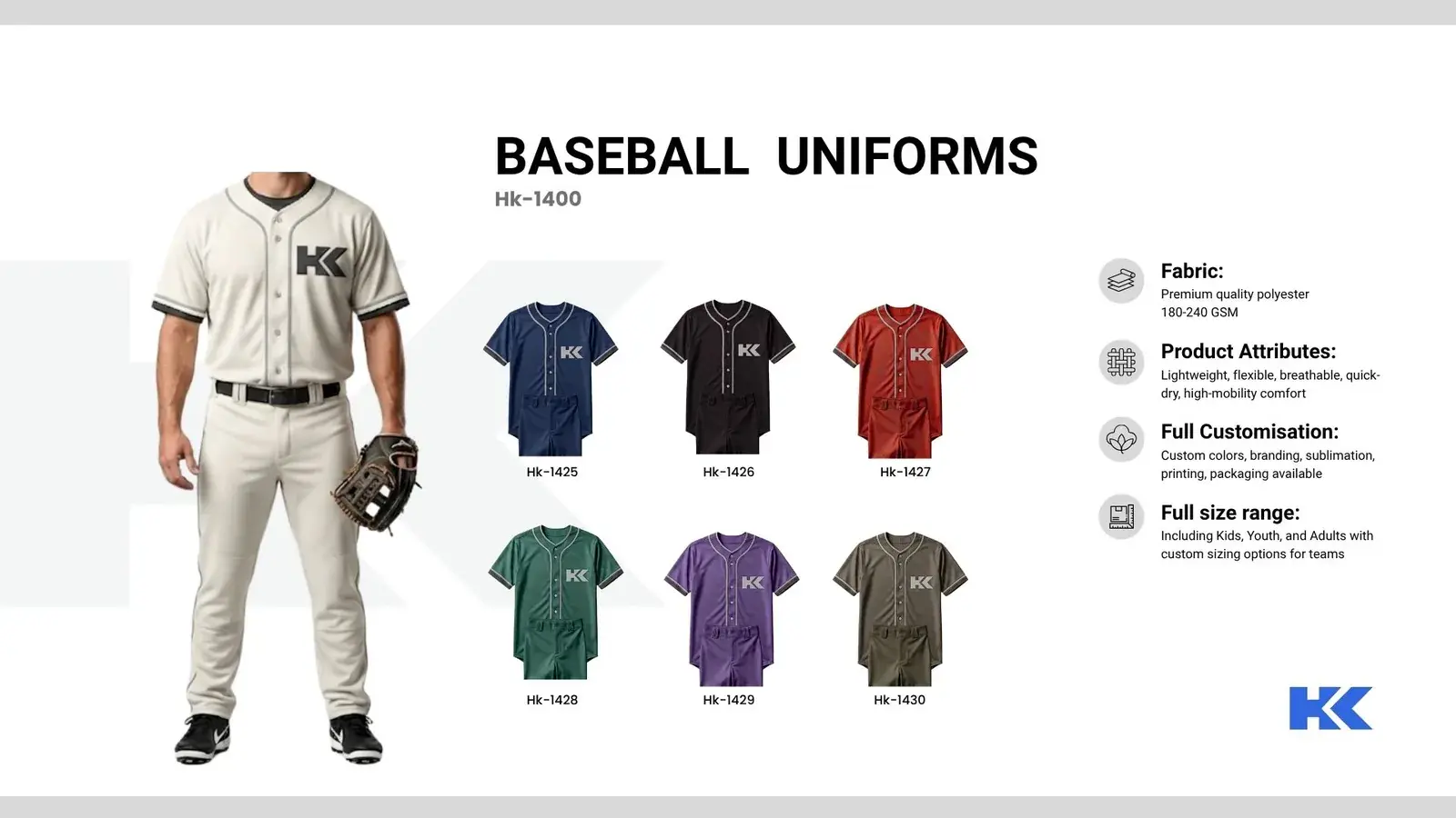 Baseball & softball uniforms, catalogue page 5