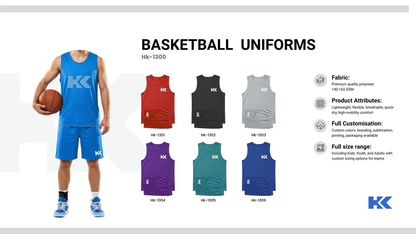 Basketball uniforms, catalogue page 1