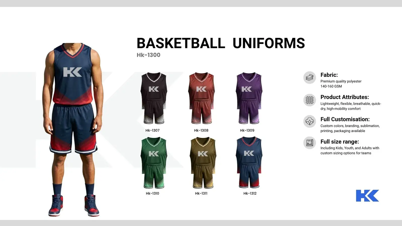 Basketball uniforms, catalogue page 2