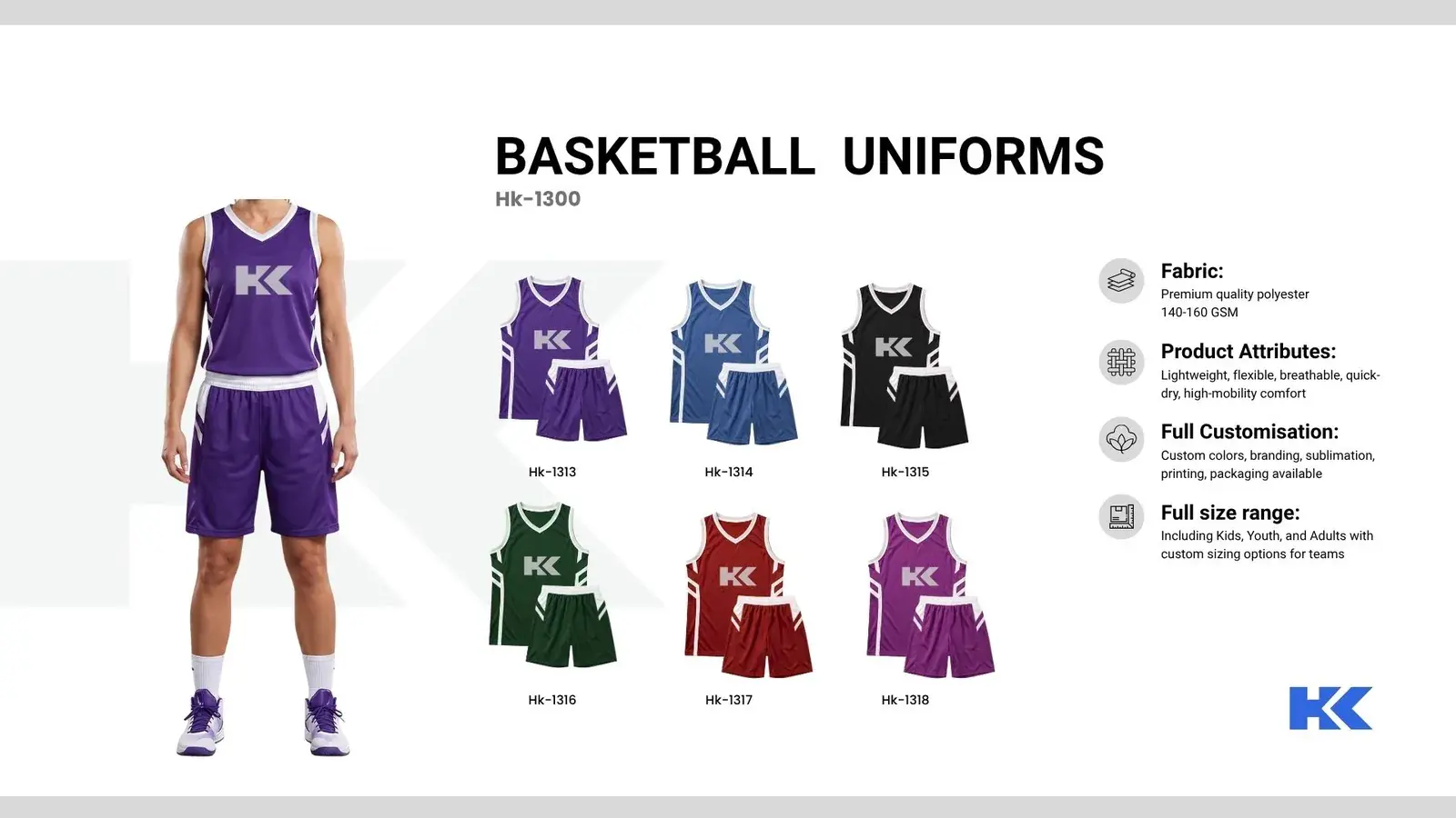 Basketball uniforms, catalogue page 3