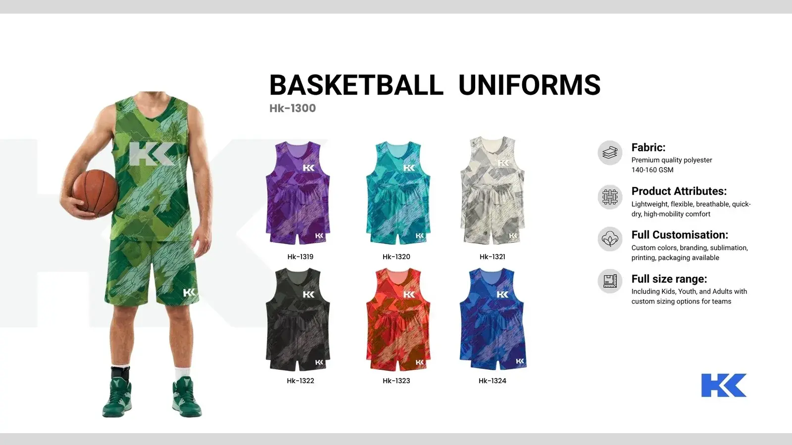 Basketball uniforms, catalogue page 4