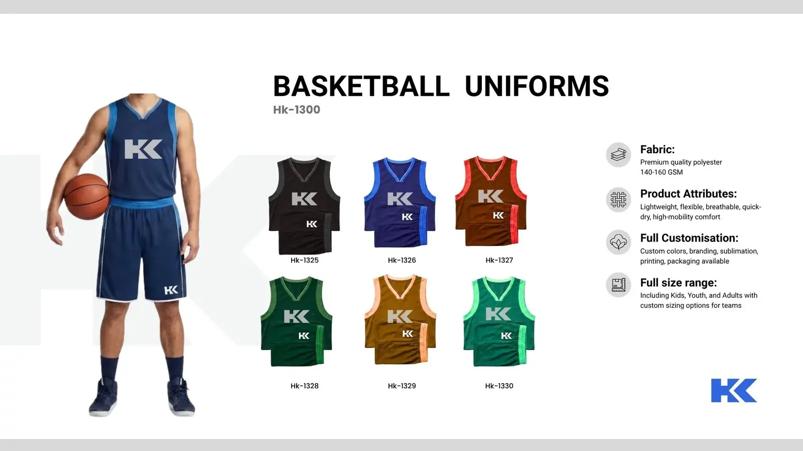 Basketball uniforms, catalogue page 5