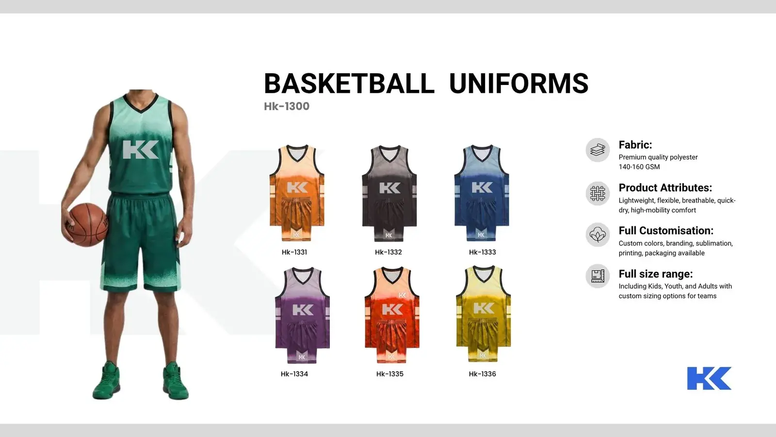 Basketball uniforms, catalogue page 6