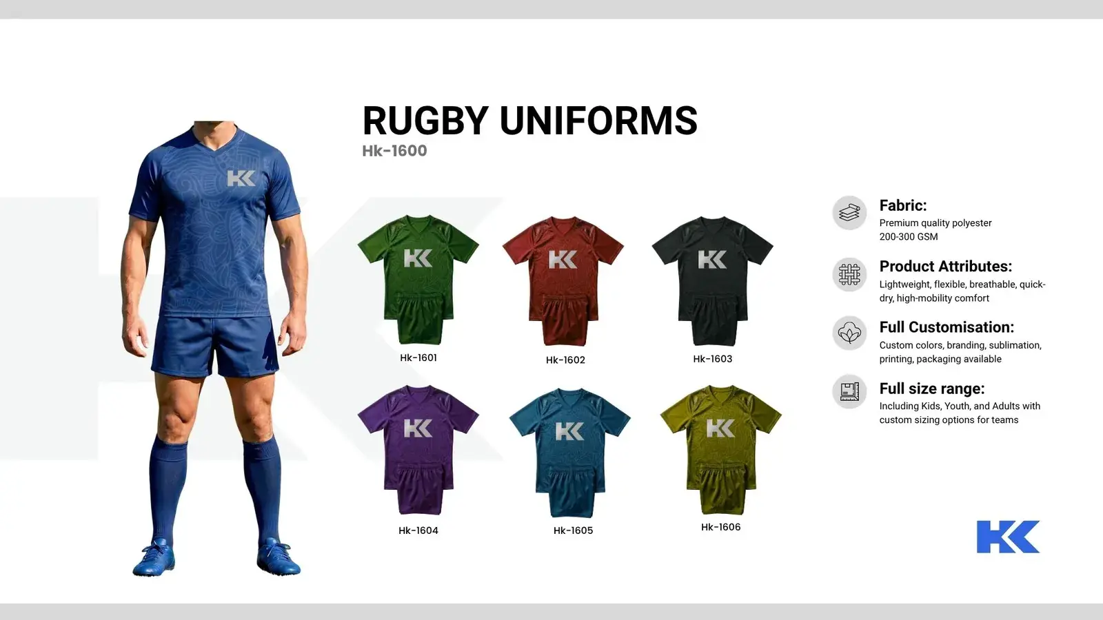 Rugby kits, catalogue page 1