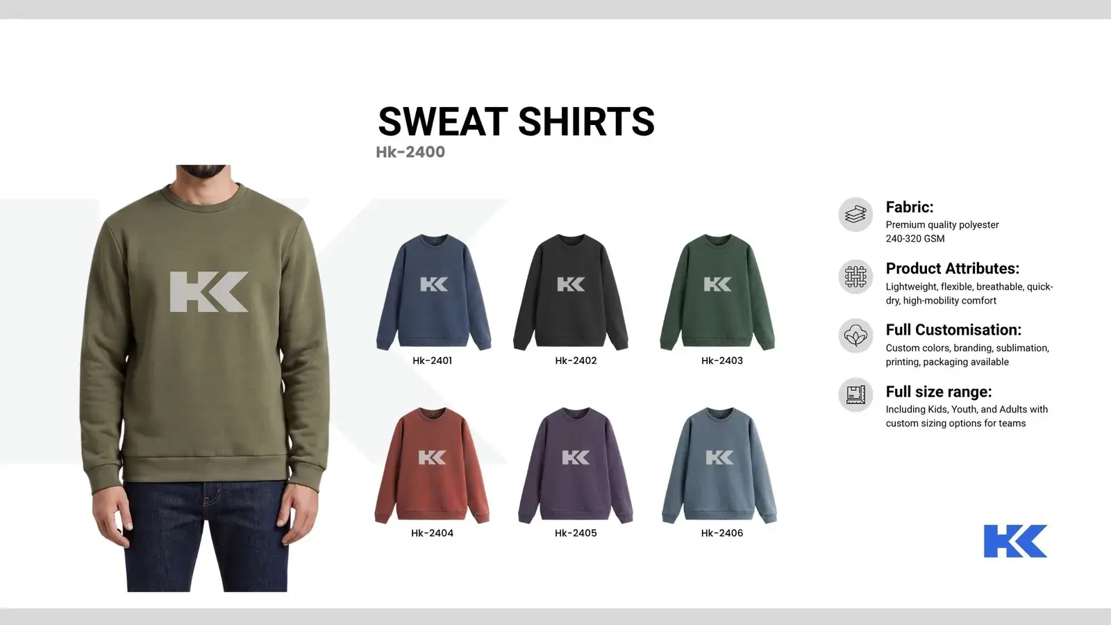 Sweatshirts, Katalogseite 1