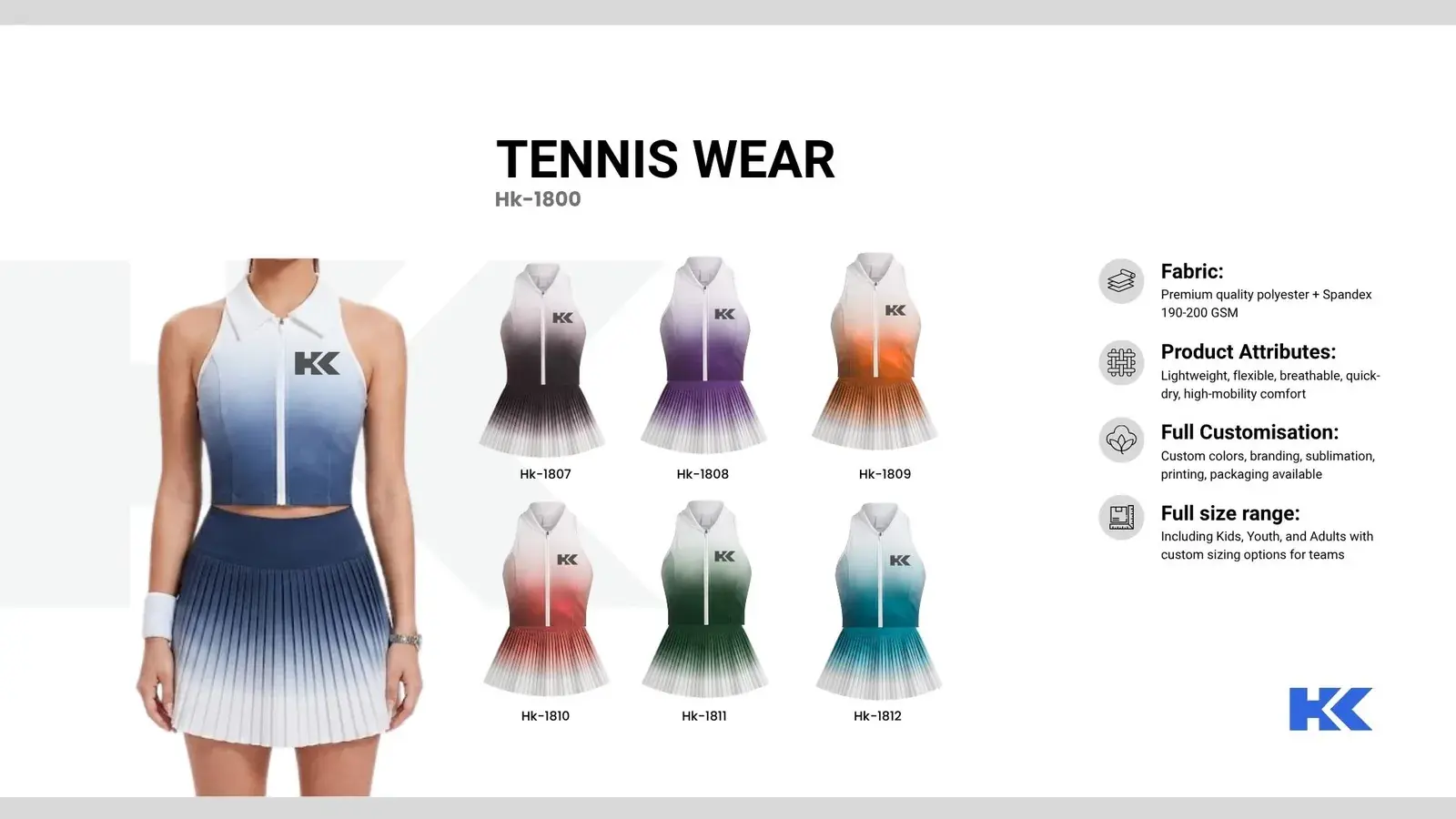 Tennis wear, catalogue page 2