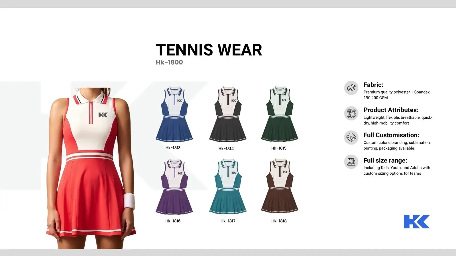 Tennis wear, catalogue page 3