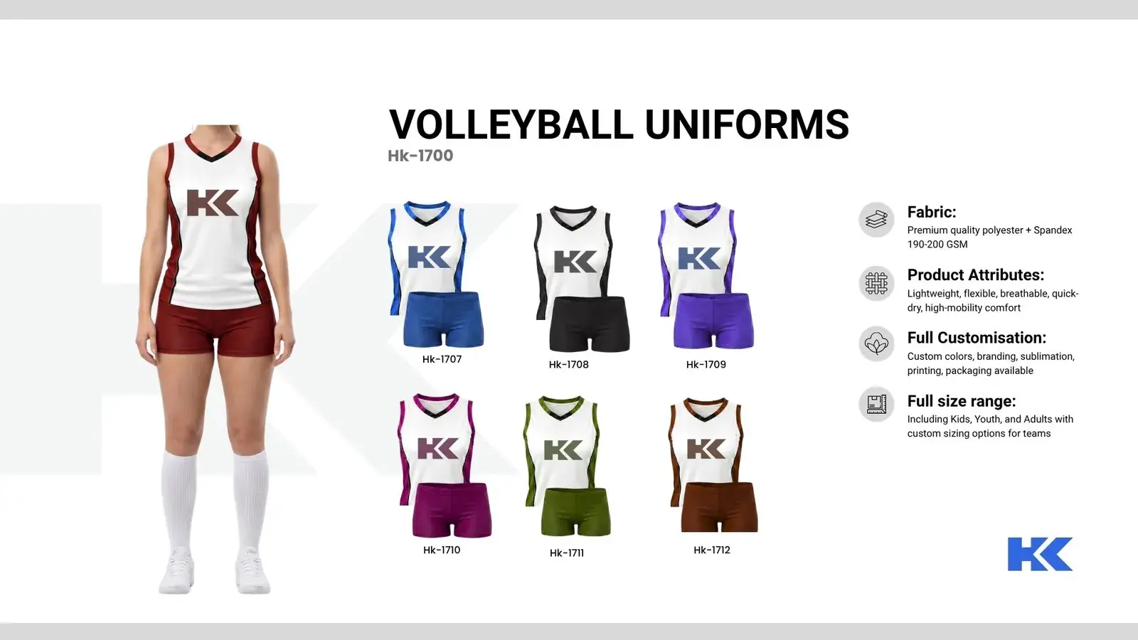 Volleyball uniforms, catalogue page 2